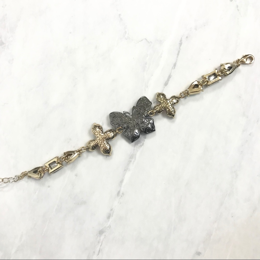 Betsey Johnson Butterfly Bracelet Rhinestones NWT - Picture 7 of 8